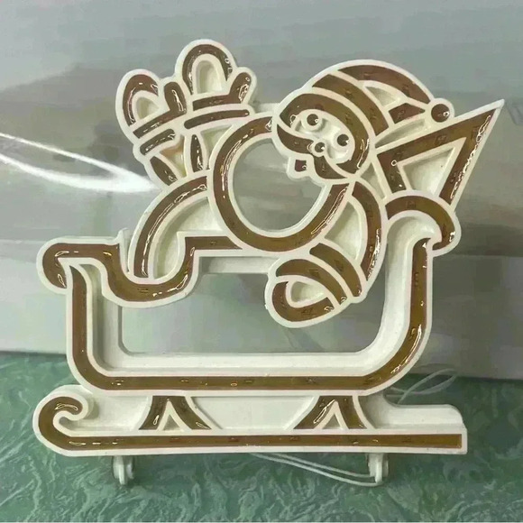 VTG Department 56 BRITE LITES Santa On Sleigh, Lighted Arch, Adapter LOT Works - Picture 10 of 15